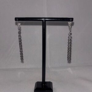 Hand Crafted Silver Chain Earrings